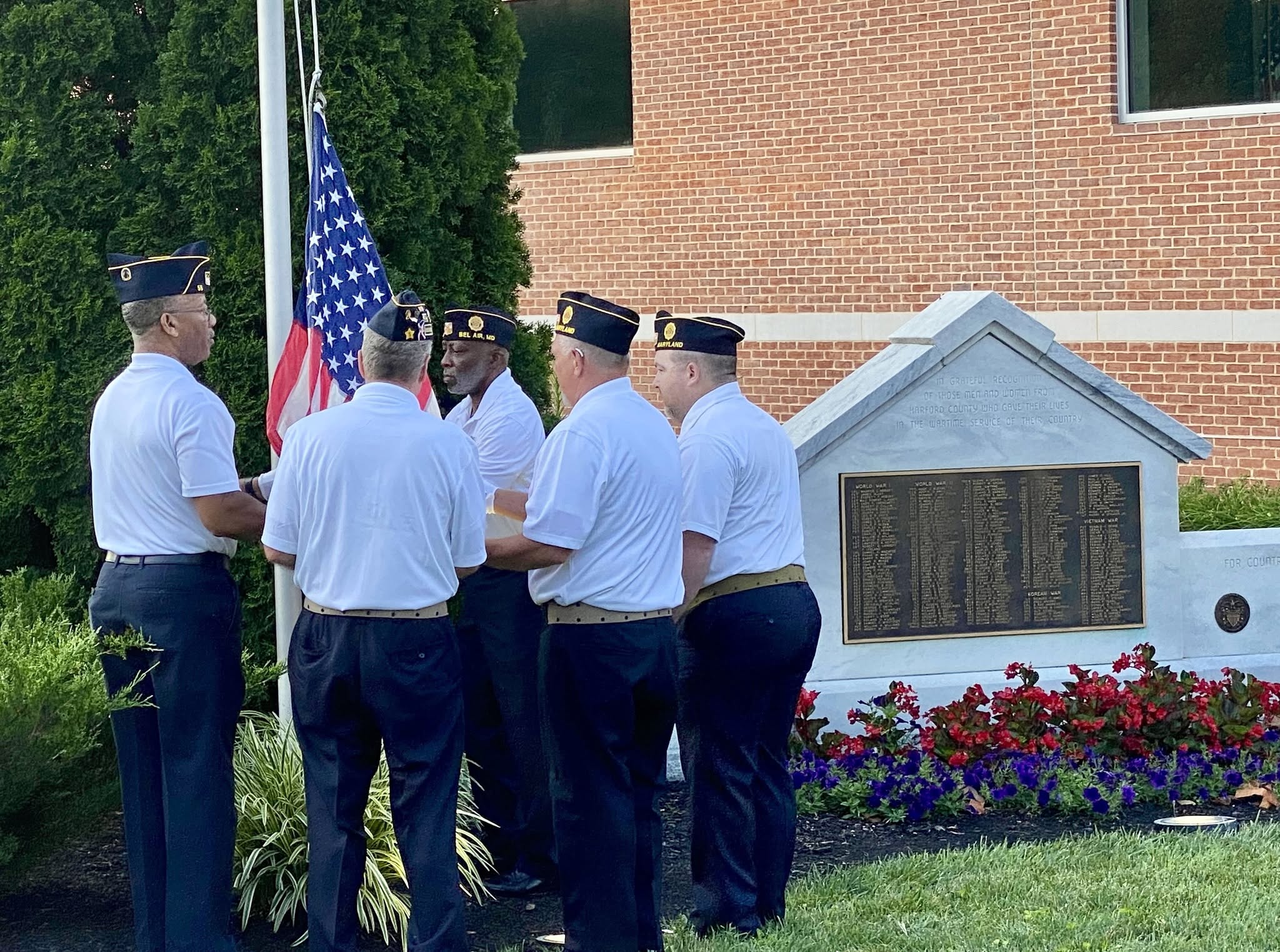 Combined Legion Post 39 and 55 raising the flag on July 4, 2025