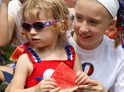watermelon eating contest on July 4 in Bel Air